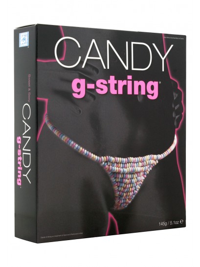 CANDY G STRING SILHOUETTE STYLE TANGA MUJER CARAMELO COMESTIBLE